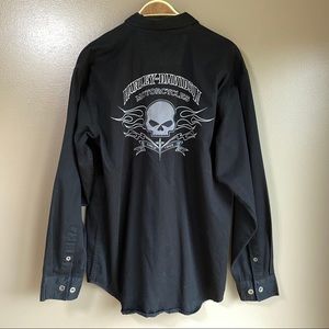 Harley Davidson motorcycle button down shirt
